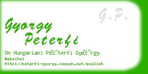 gyorgy peterfi business card